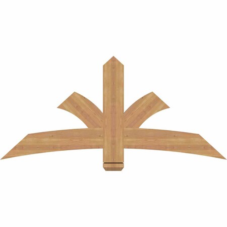 Ekena Millwork Davenport Timber Gable Bracket, Western Red Cedar, 60"W x 27"H x 1 1/2"D x 5 1/2"F, 11/12 Pitch GBW060X27X0206DAV00SWR
